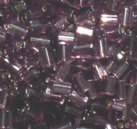 50g 5x4x2mm Amethyst Silver Lined Tile Beads